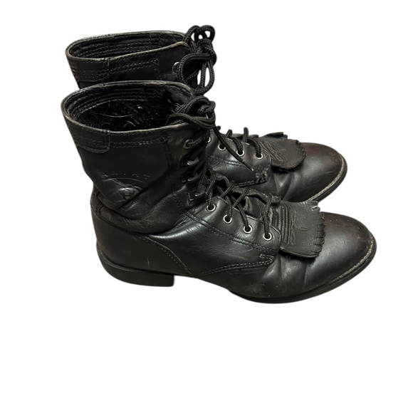 Ariat Women's Heritage Lacer II Black Deertan Boots Size 6 - Picture 5 of 13